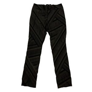 ISSEY MIYAKE Woman’s Rare Design All Over Pattern Black Pants